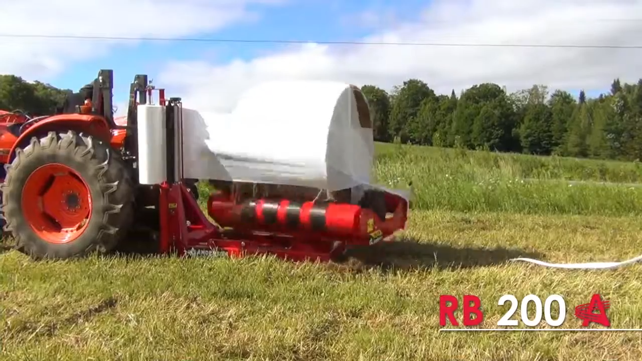 Anderson | Single Bale Wrapper | RB 200/T6-QA200 | Up to 5'6" Bale Height | 30 Bales/Hour | Hydraulic Flow 8 GPM | For Skid Steer