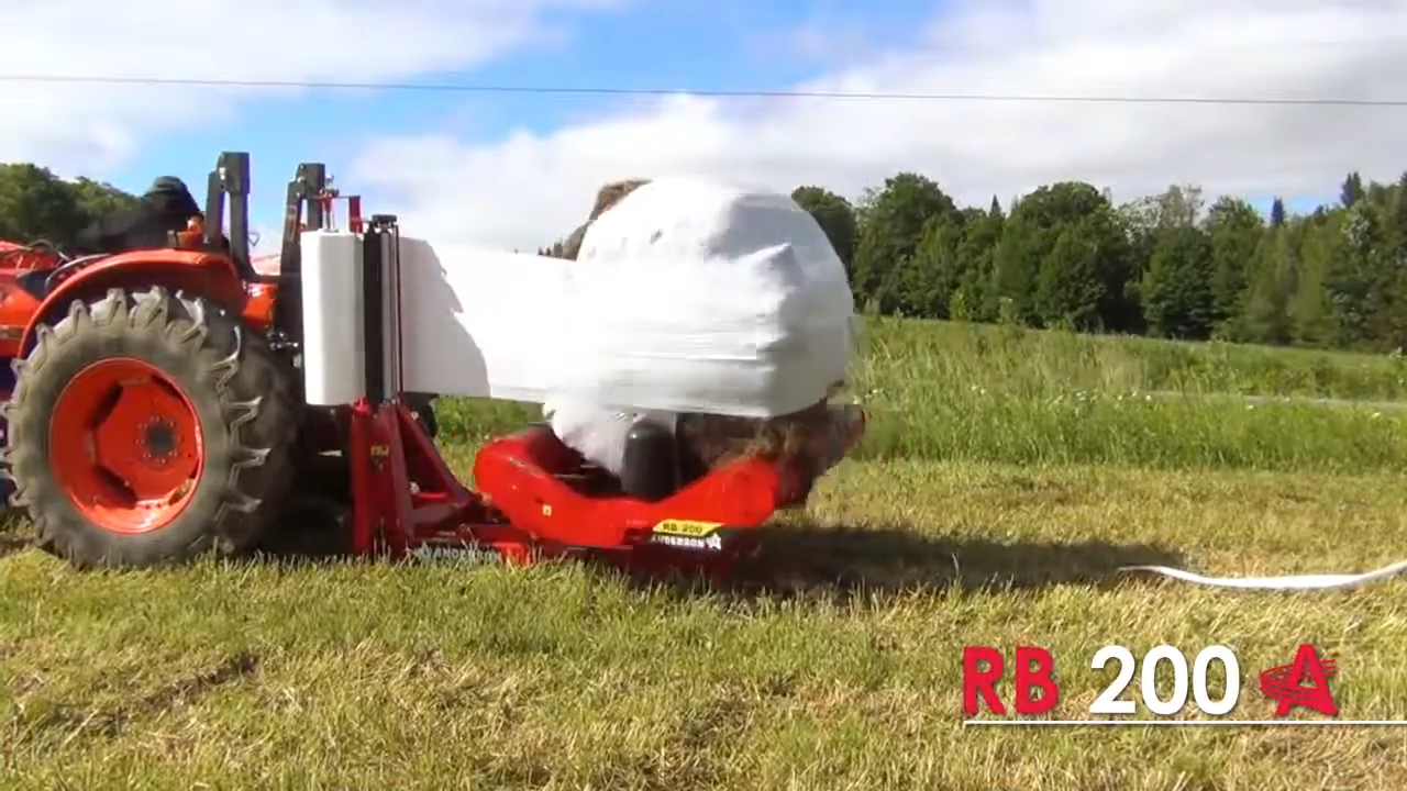 Anderson | Single Bale Wrapper | RB 200/T6-QA200 | Up to 5'6" Bale Height | 30 Bales/Hour | Hydraulic Flow 8 GPM | For Skid Steer