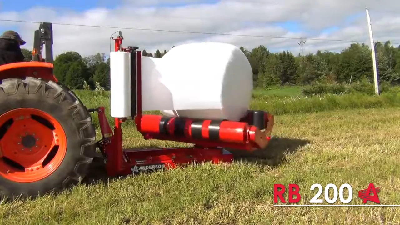 Anderson | Single Bale Wrapper | RB 200/T6-QA200 | Up to 5'6" Bale Height | 30 Bales/Hour | Hydraulic Flow 8 GPM | For Skid Steer