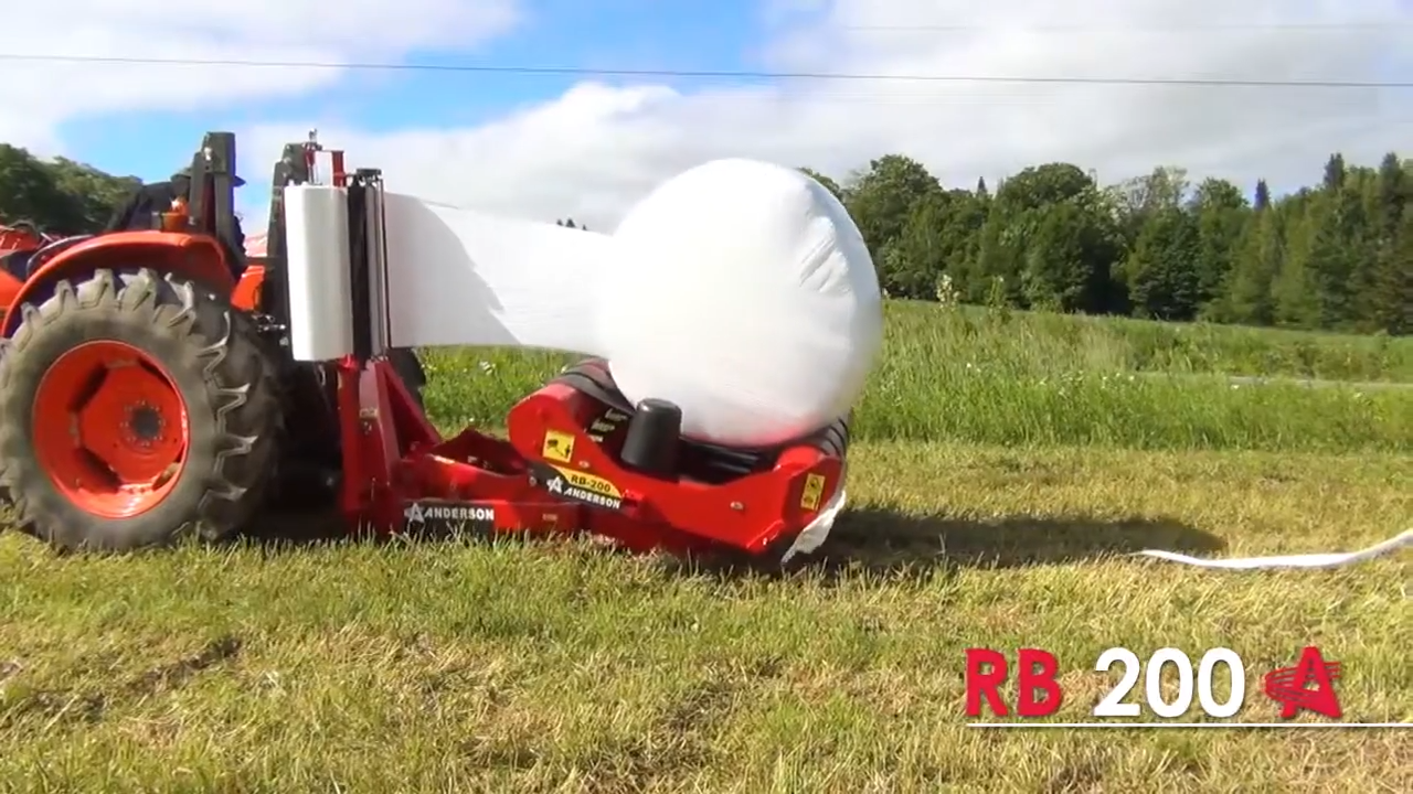 Anderson | Single Bale Wrapper | RB 200/T6-QA200 | Up to 5'6" Bale Height | 30 Bales/Hour | Hydraulic Flow 8 GPM | For Skid Steer