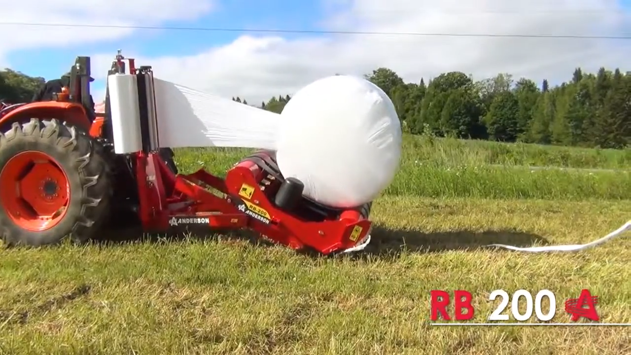 Anderson | Single Bale Wrapper | RB 200/T6-QA200 | Up to 5'6" Bale Height | 30 Bales/Hour | Hydraulic Flow 8 GPM | For Skid Steer