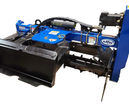 MTW | RTS Power Rake | Series 1 | Carbide & Replaceable Teeth | Sizes 48" To 84" | 50" Length | Universal & Mini Mount | Hydraulic Flow 8 To 20 GPM | For Skid Steer