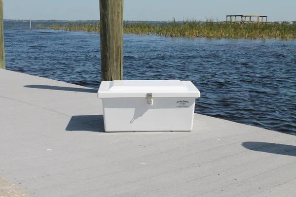 RIO MARINE CUSTOMS | Sea Line Dock Box | Model SLDB10 | 25" W x 12" H x 17" D | Standard Duty | Compact Utility Storage | Universal Dock