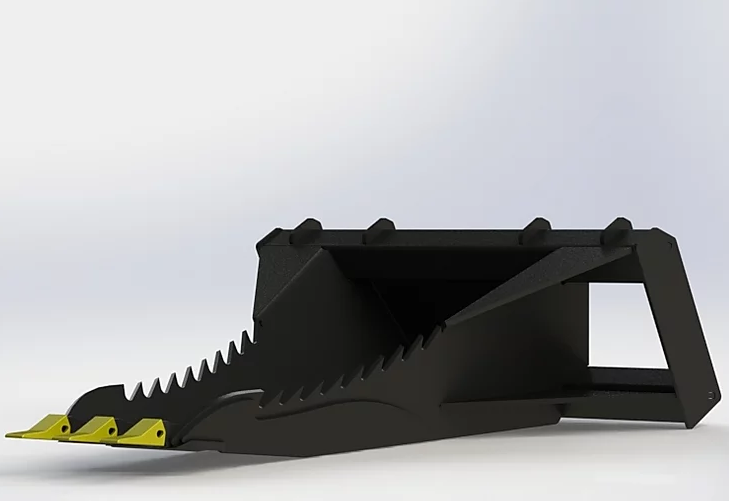 Martatch | Extreme Duty Stump Bucket Grapple | Model MHSB-A | Dimensions 14"W x 60"D | Hydraulic Flow 15 To 25 GPM | For Skid Steer