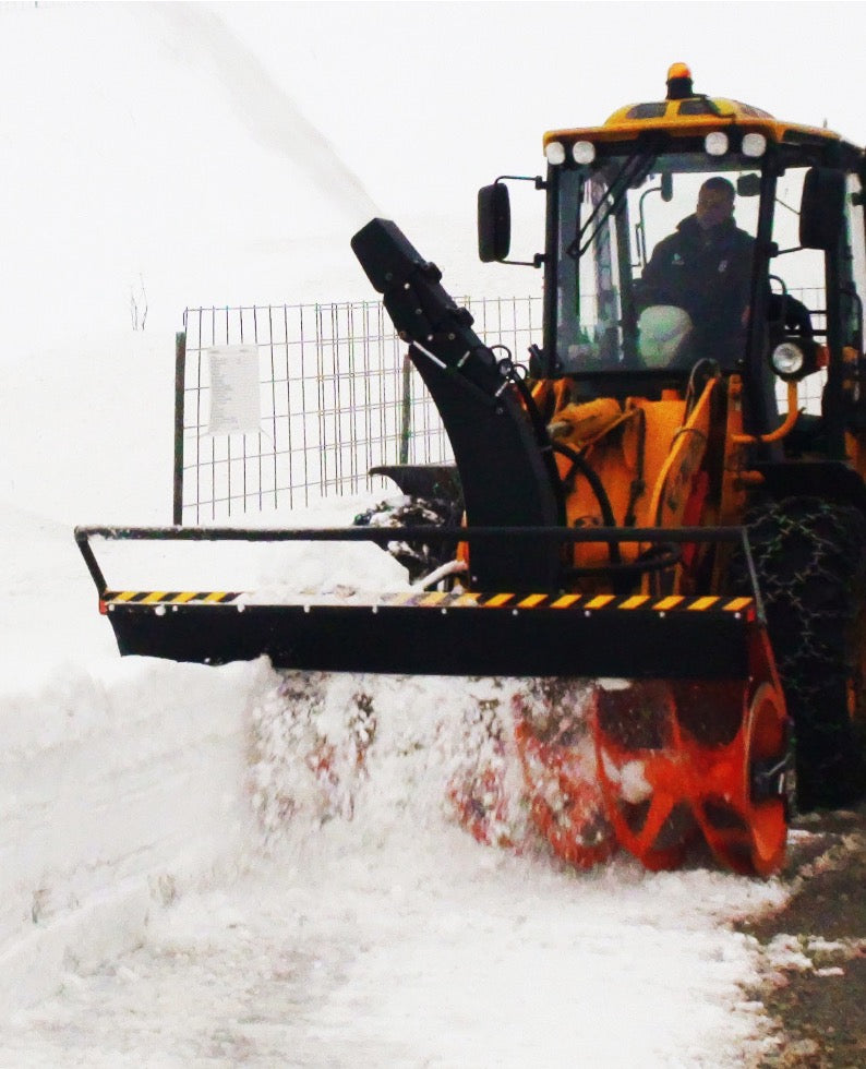 Mazio Winter Tools Two Stages Snow Blowers | Working Width 61"-98.4" | Hydraulic Flow Range 15-24 GPM | For Skid Steer Loaders