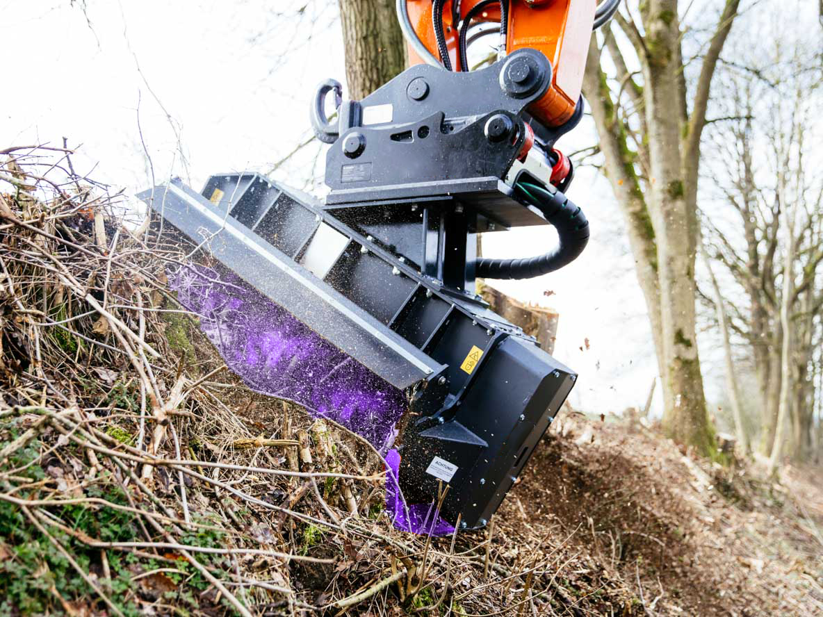 Mazio Forestry Tools Hex Mulcher Head | T20 Series | Working Width 39" & 51" | Machine Size 8-15 Tons | For Excavators