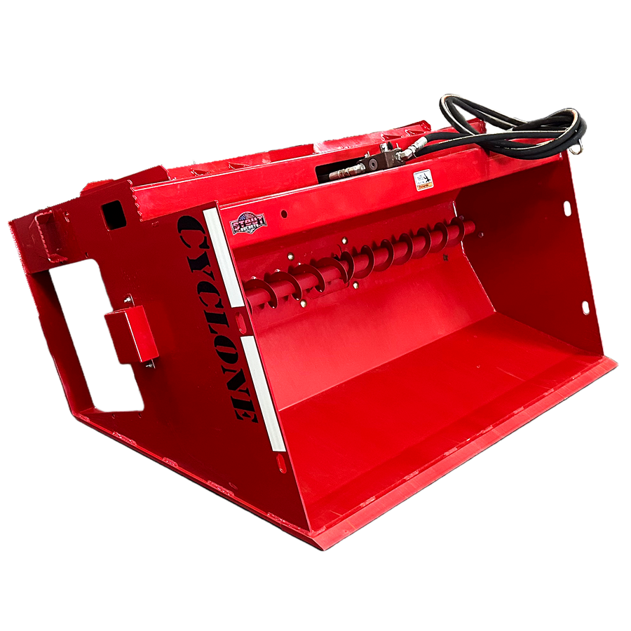 STOUT | Cyclone 60" Spreader | Spreading Range 5'-20' feet | 18.3 Cubic Foot Capacity | 15-24 GPM Hydraulic Flow | For Skid Steers