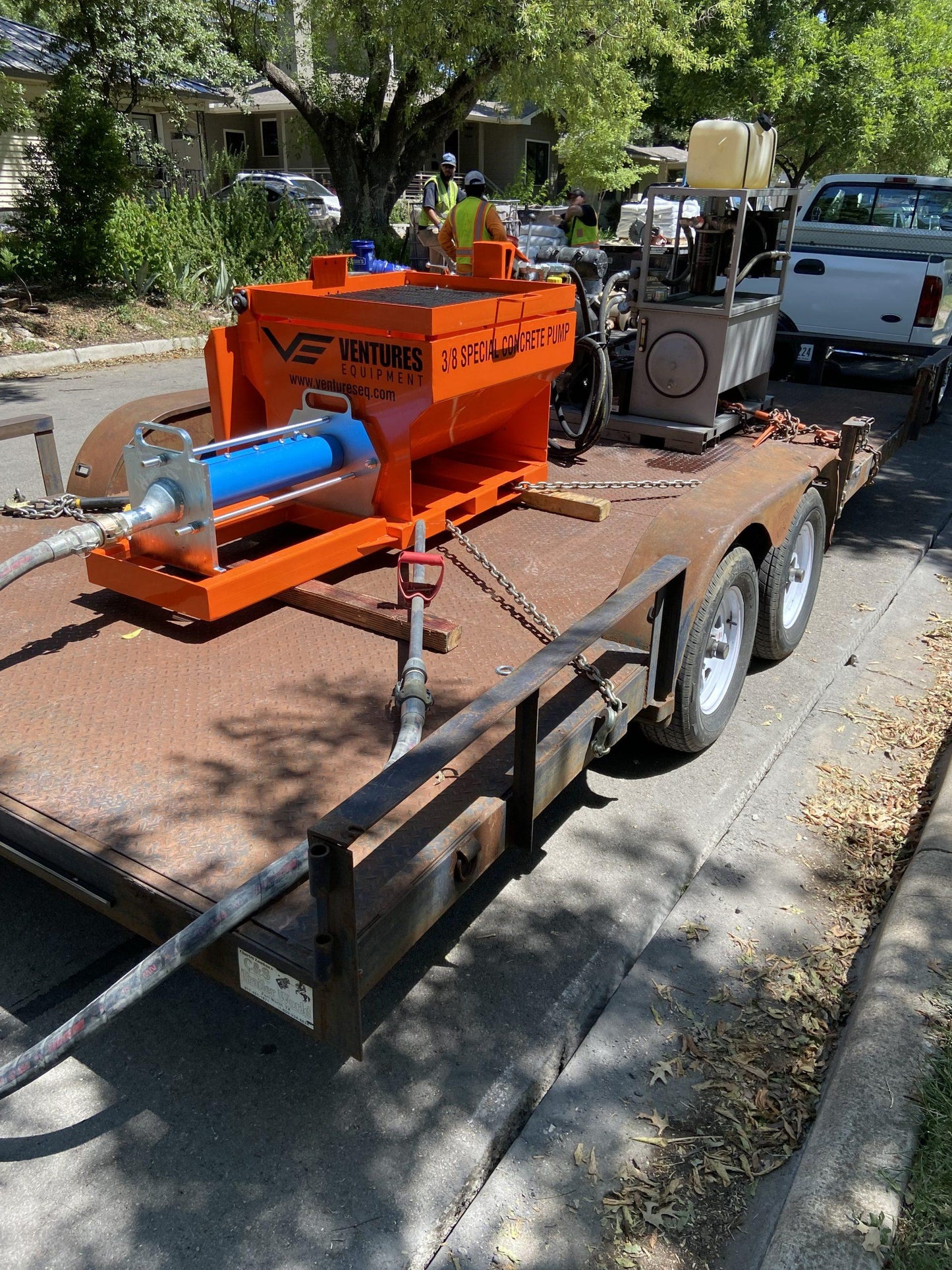 Venture 3/8 Special Skid Steer Mounted Grout Pump (SSU) With Cavity Pump | Hopper Fill Height 30" | For Skid Steer