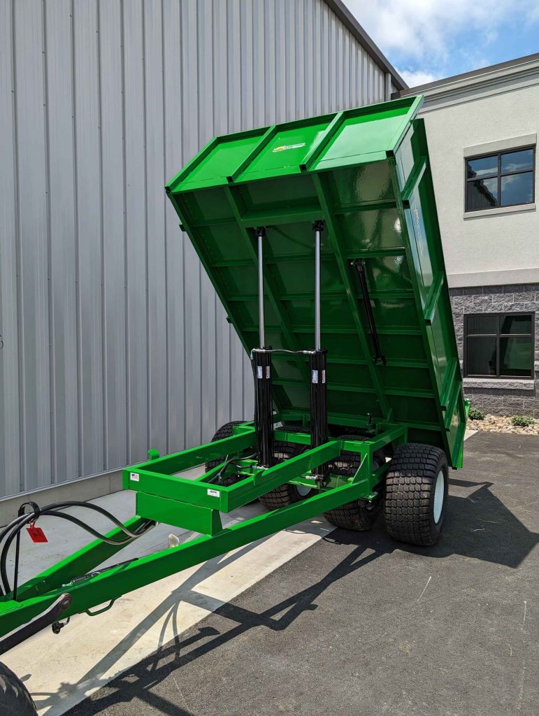 TurfTime Heavy-Duty Dump Trailer | Model DT-16 | Overall Width 86" | Trailer Capacity 8 Tons | Horsepower 50-75 HP | For Tractors