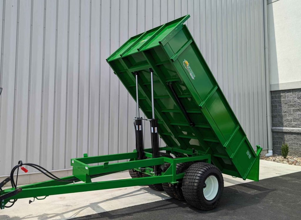 TurfTime Heavy-Duty Dump Trailer | Model DT-16 | Overall Width 86" | Trailer Capacity 8 Tons | Horsepower 50-75 HP | For Tractors