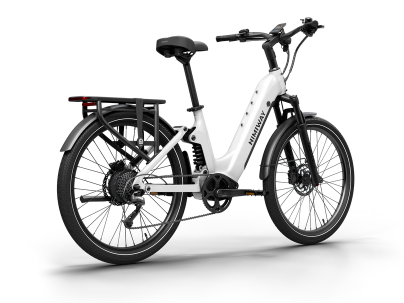 Himiway | Electric Bike | Model A7 Commuter | 27.5 x 2.4” Tires | 750W Hub Motor | 65 Mile Range | 400 lb Payload | Full Suspension Comfort | For Urban Comfort & All-Terrain Exploration