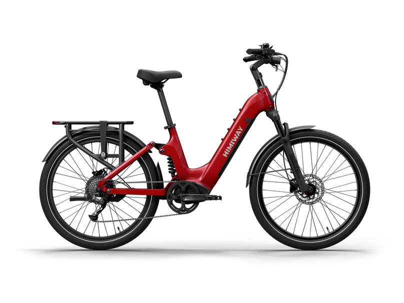 Himiway | Electric Bike | Model A7 Commuter | 27.5 x 2.4” Tires | 750W Hub Motor | 65 Mile Range | 400 lb Payload | Full Suspension Comfort | For Urban Comfort & All-Terrain Exploration