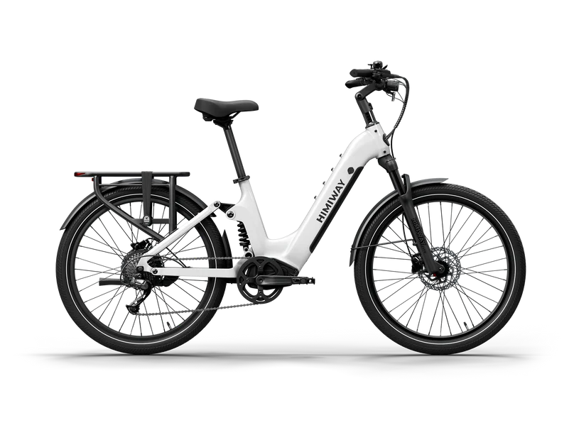 Himiway | Electric Bike | Model A7 Commuter | 27.5 x 2.4” Tires | 750W Hub Motor | 65 Mile Range | 400 lb Payload | Full Suspension Comfort | For Urban Comfort & All-Terrain Exploration