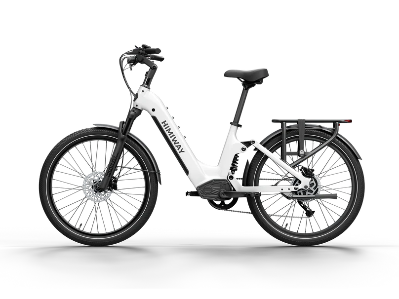 Himiway | Electric Bike | Model A7 Commuter | 27.5 x 2.4” Tires | 750W Hub Motor | 65 Mile Range | 400 lb Payload | Full Suspension Comfort | For Urban Comfort & All-Terrain Exploration