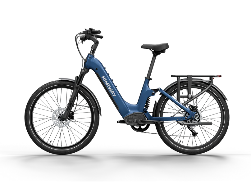 Himiway | Electric Bike | Model A7 Commuter | 27.5 x 2.4” Tires | 750W Hub Motor | 65 Mile Range | 400 lb Payload | Full Suspension Comfort | For Urban Comfort & All-Terrain Exploration