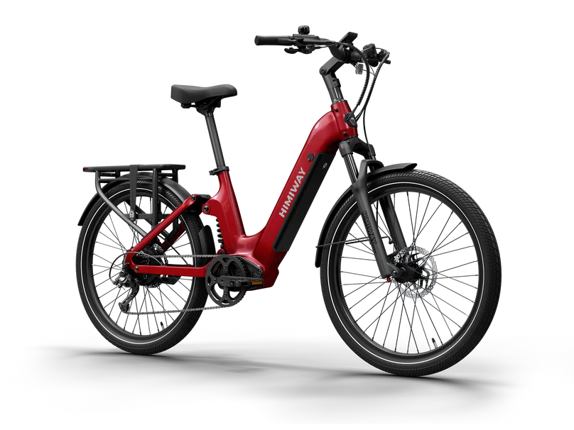 Himiway | Electric Bike | Model A7 Commuter | 27.5 x 2.4” Tires | 750W Hub Motor | 65 Mile Range | 400 lb Payload | Full Suspension Comfort | For Urban Comfort & All-Terrain Exploration