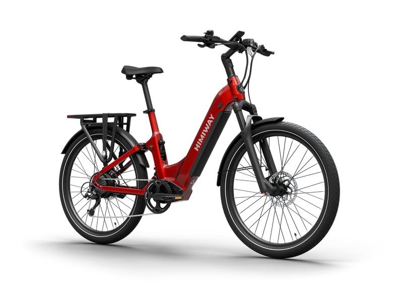 Himiway | Electric Bike | Model A7 Commuter | 27.5 x 2.4” Tires | 750W Hub Motor | 65 Mile Range | 400 lb Payload | Full Suspension Comfort | For Urban Comfort & All-Terrain Exploration