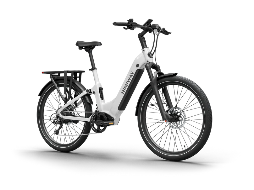 Himiway | Electric Bike | Model A7 Commuter | 27.5 x 2.4” Tires | 750W Hub Motor | 65 Mile Range | 400 lb Payload | Full Suspension Comfort | For Urban Comfort & All-Terrain Exploration