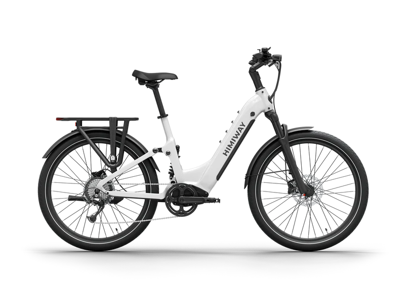 Himiway | Electric Bike | Model A7 Commuter | 27.5 x 2.4” Tires | 750W Hub Motor | 65 Mile Range | 400 lb Payload | Full Suspension Comfort | For Urban Comfort & All-Terrain Exploration