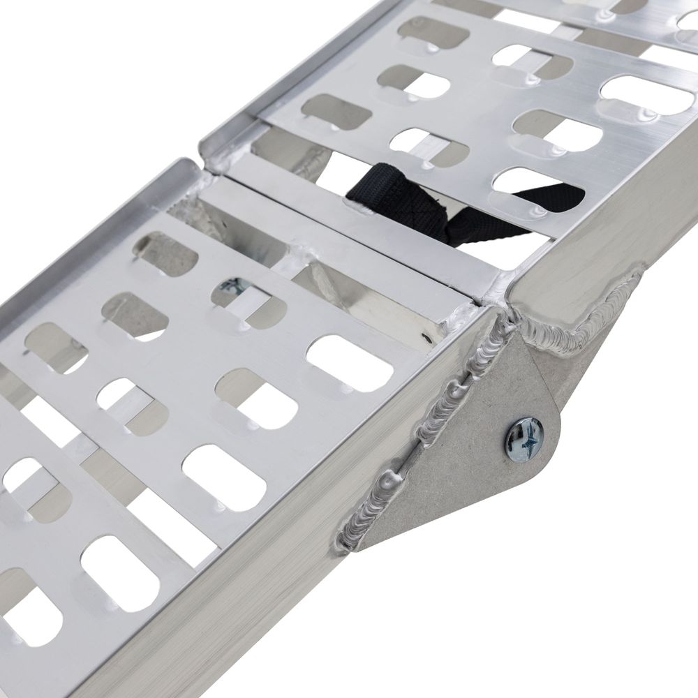 Black Widow Arched Folding Motorcycle Ramp | Model AFP-9012 | Size 11.1" Wide | Capacity 750 lb | For Street, Sport, Dirt Bikes & Scooters