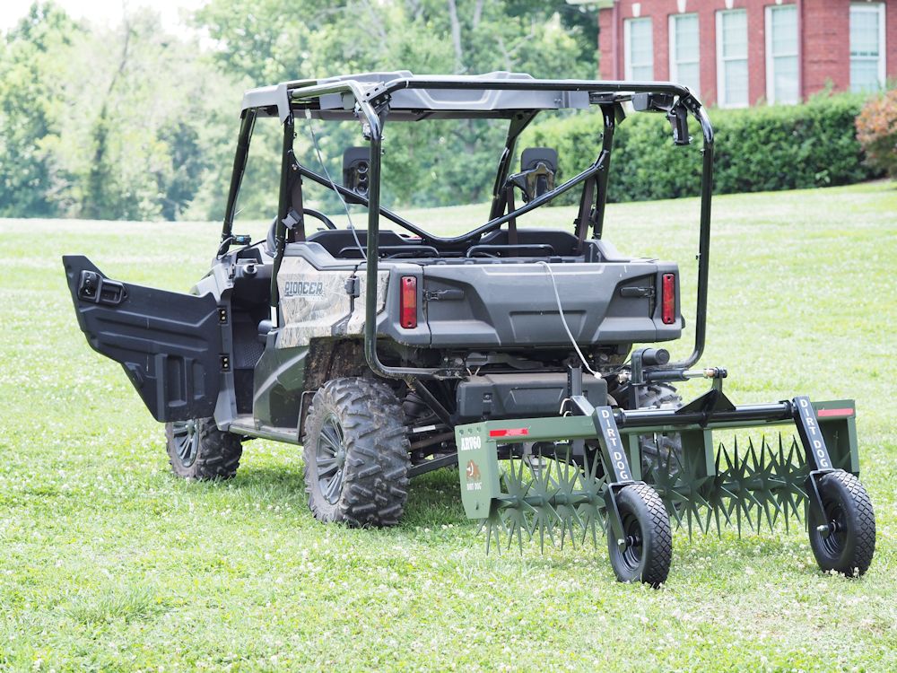 Dirt Dog ATV Equipment – Aerator | Model ARV Series | Overall Width 49", 62" & 74" inches | Horsepower 18–25 HP | For ATV/UTVs