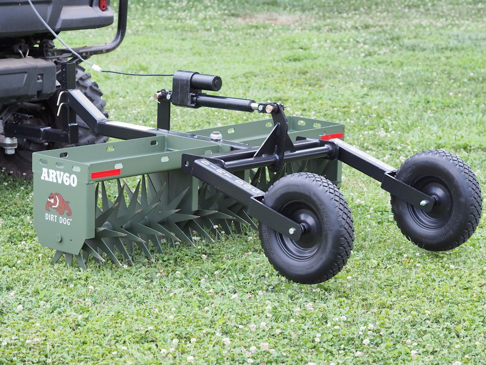 Dirt Dog ATV Equipment – Aerator | Model ARV Series | Overall Width 49", 62" & 74" inches | Horsepower 18–25 HP | For ATV/UTVs
