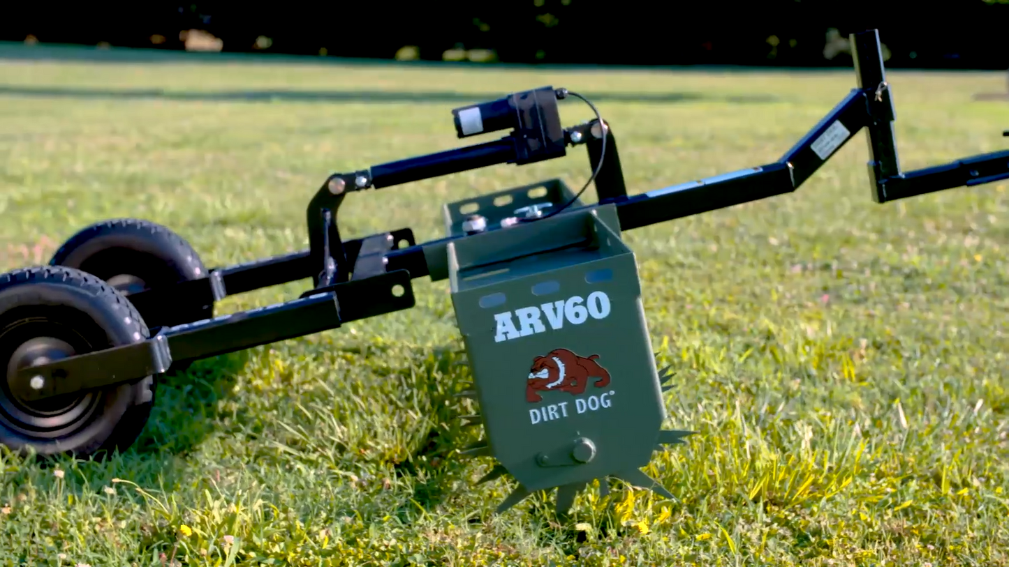 Dirt Dog ATV Equipment – Aerator | Model ARV Series | Overall Width 49", 62" & 74" inches | Horsepower 18–25 HP | For ATV/UTVs