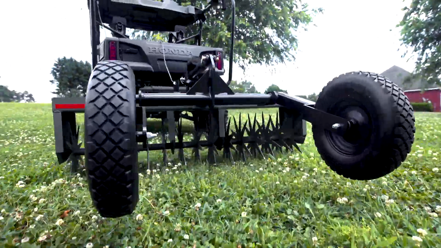 Dirt Dog ATV Equipment – Aerator | Model ARV Series | Overall Width 49", 62" & 74" inches | Horsepower 18–25 HP | For ATV/UTVs
