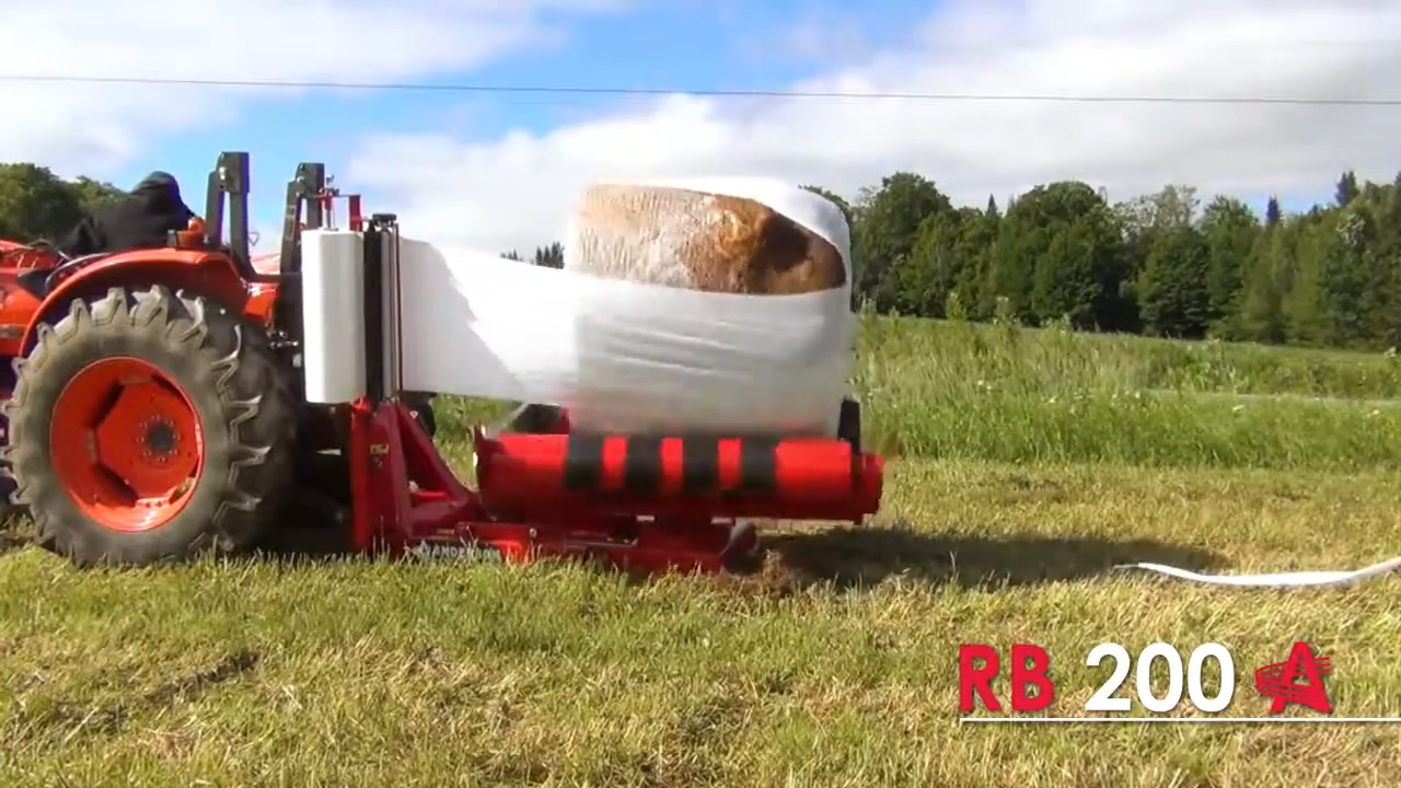 Anderson 3 PT. Single Bale Wrapper | Model RB-200 | Round Bale Diameter 5'6" inches | Wrapping Speed 30 Bales/h | Horsepower 55 HP | For Tractor