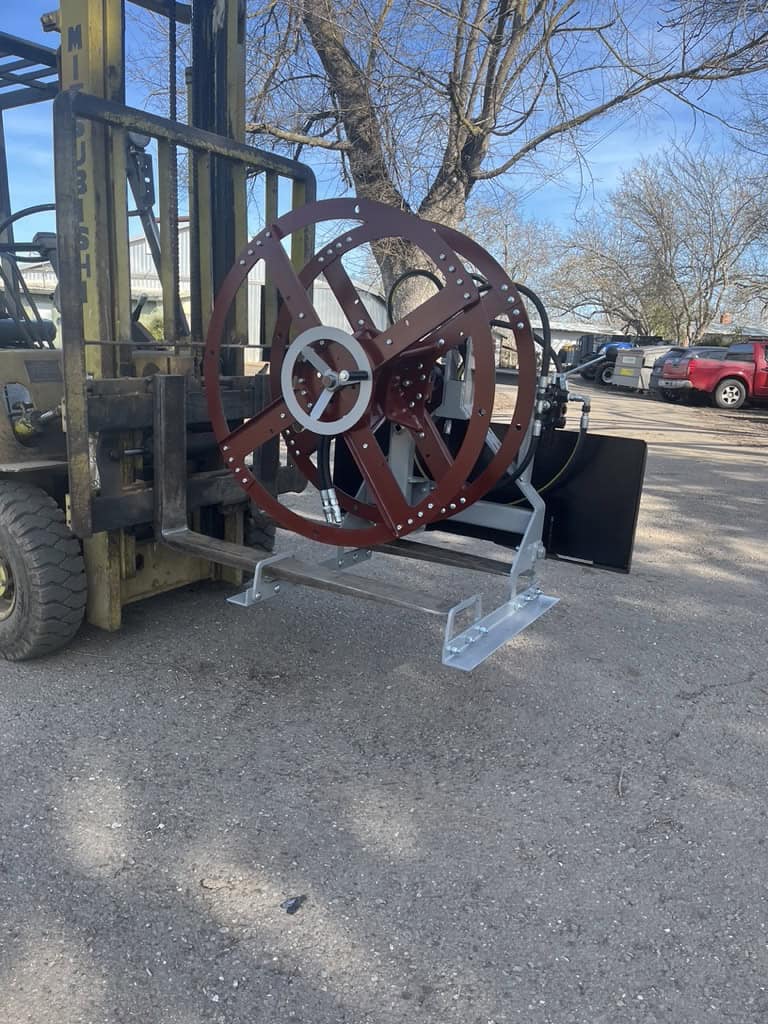 Agrishield Hydraulic 3PT. Universal Winder | Spool Diameter 36" | Hydraulic Oil Flow 5-8+ GPM | For Skid Steers & Tractors