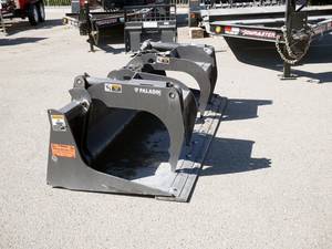 Paladin Scrap Grapple Bucket | Working Width 74"–82" | Severe-Duty Solid Bottom | Routed Hydraulic Lines w/ Hose Saver | 15–25 GPM | For Skid-Steer Loaders