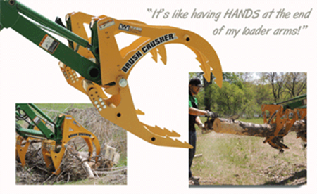 Westendorf Brush Crusher 4255 | Hydraulic-Free Grapple | V-Tooth Grip | 238 lbs | JDQA 500 Series | 35–75 HP | For Tractors
