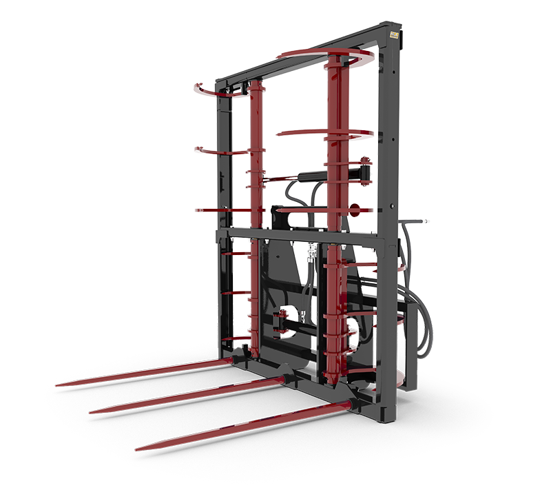 HLA Attachments | Hydraulic Bale Claw | Model BC647232 | Width 64" | Tine Spacing 23" Inches | For Skid Steers & Tractor Loaders