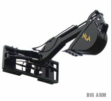 HLA Attachments | 6 ft. Skid Steer Backhoe | Model BH600-BO500 | Digging Depth 6 ft | 140° Swing | For Skid Steer