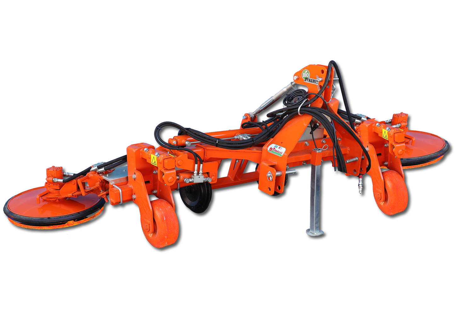 Rinieri Double In And Out Mowing Wheel On Bio-Dynamic Duo Frame | Row Width 79"-142" inches |For Tractor