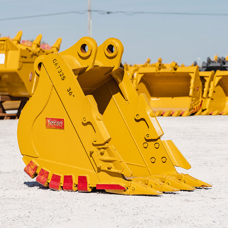 Teran Heavy Duty Excavator Bucket | Model BKT-325 HD | Digging Width 18" To 60" Inch | Size 0.33 To 1.39 Inches | For Excavators