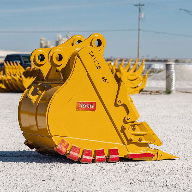 Teran Heavy Duty Excavator Bucket | Model BKT-325 HD | Digging Width 18" To 60" Inch | Size 0.33 To 1.39 Inches | For Excavators