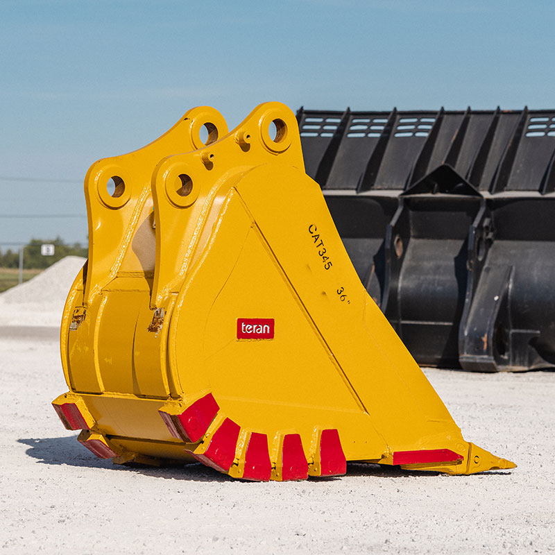 Teran Heavy-Duty Excavator Bucket | Model BKT-345 HD | Digging Width 25" to 84" Inch | Capacity 0.60 to 3.1 Cubic Meters | For Excavators
