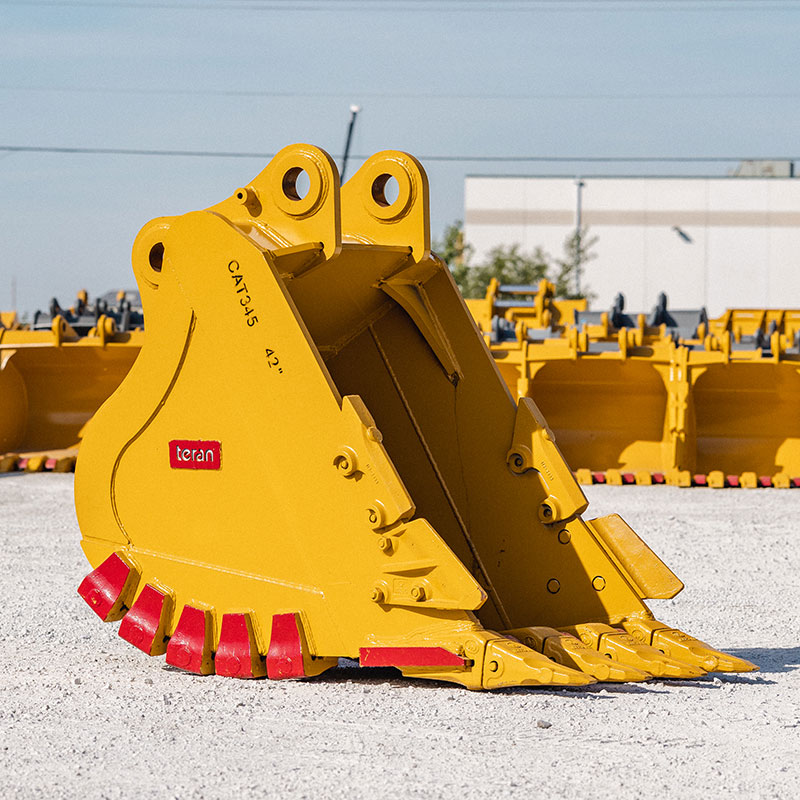 Teran Heavy-Duty Excavator Bucket | Model BKT-345 HD | Digging Width 25" to 84" Inch | Capacity 0.60 to 3.1 Cubic Meters | For Excavators