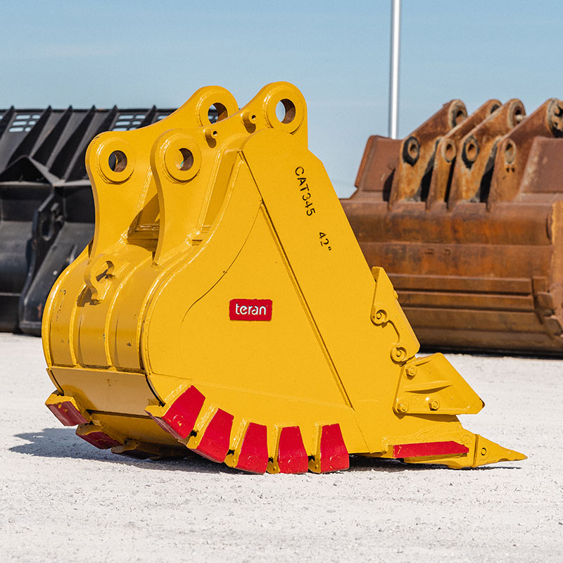 Teran Heavy-Duty Excavator Bucket | Model BKT-345 HD | Digging Width 25" to 84" Inch | Capacity 0.60 to 3.1 Cubic Meters | For Excavators