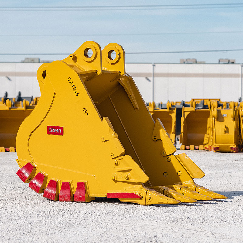 Teran Heavy-Duty Excavator Bucket | Model BKT-345 HD | Digging Width 25" to 84" Inch | Capacity 0.60 to 3.1 Cubic Meters | For Excavators