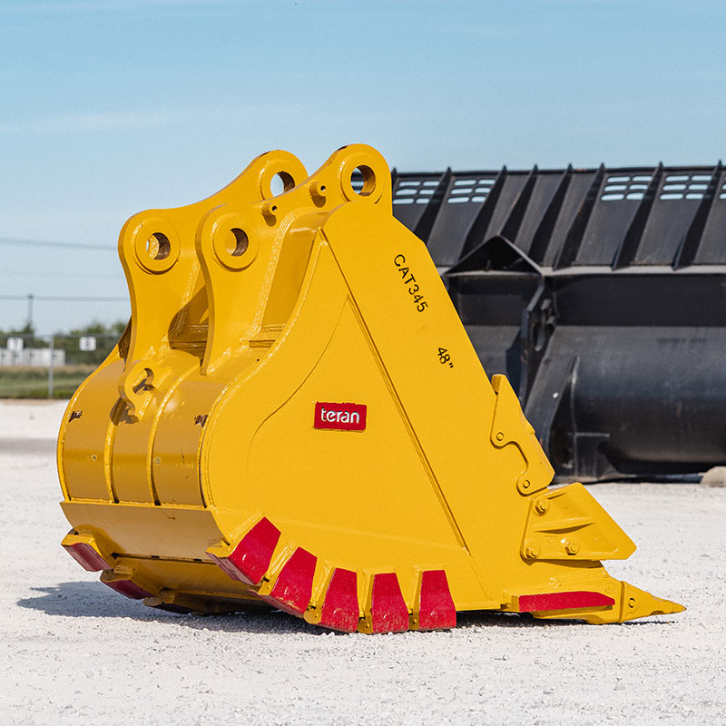 Teran Heavy-Duty Excavator Bucket | Model BKT-345 HD | Digging Width 25" to 84" Inch | Capacity 0.60 to 3.1 Cubic Meters | For Excavators