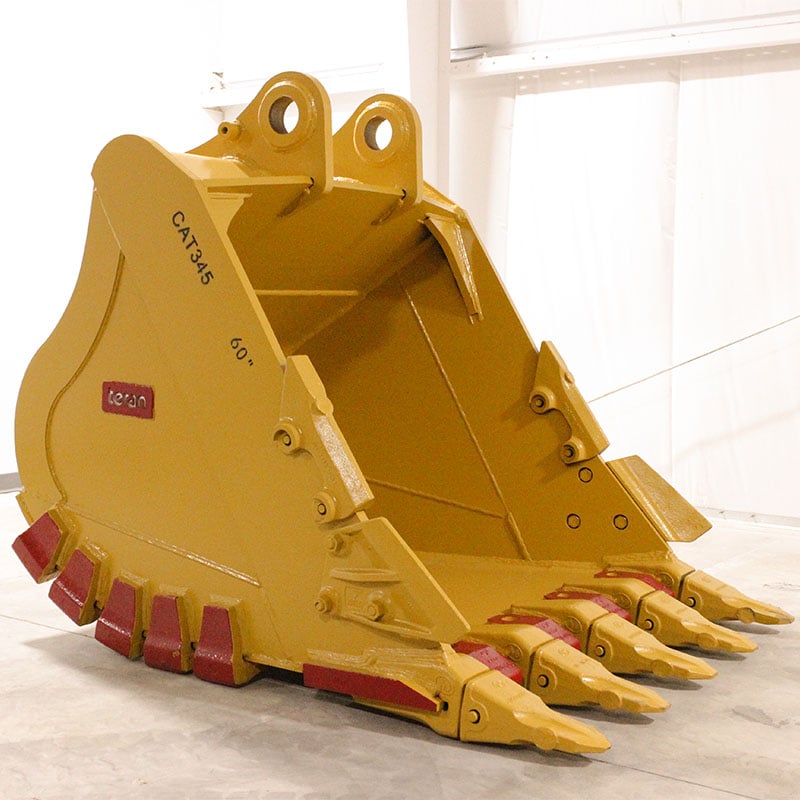Teran Heavy-Duty Excavator Bucket | Model BKT-345 HD | Digging Width 25" to 84" Inch | Capacity 0.60 to 3.1 Cubic Meters | For Excavators