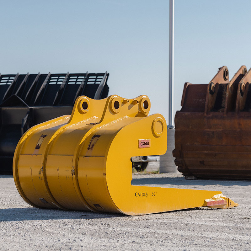 Teran Caterpillar Slab Bucket | Model BKT-312, BKT-320, BKT-325D, BKT-336D & BKT-345 | Bucket Width 36", 42", 48", 54" & 60" inches | For Excavators