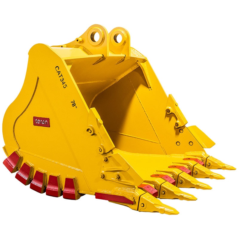 Teran Heavy-Duty Excavator Bucket | Model BKT-345 HD | Digging Width 25" to 84" Inch | Capacity 0.60 to 3.1 Cubic Meters | For Excavators