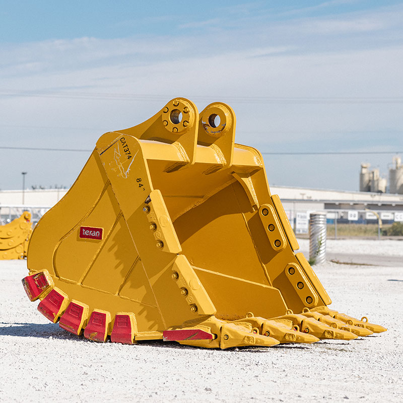 Teran Extra Heavy Duty Excavator Bucket | Model BKT-374 HDX | Digging Width 50", 72", 84" Inch | Capacity 2.3 to 3.65 Cubic Meters | For Excavators