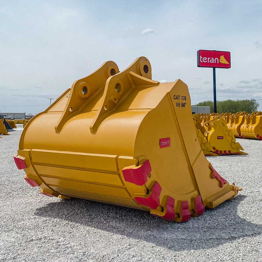 Teran Heavy Duty Excavator Bucket | Model BKT-374 HDXV | Digging Width 42" to 84" Inch | Capacity 2.08 to 3.65 Cubic Meters | For Excavators