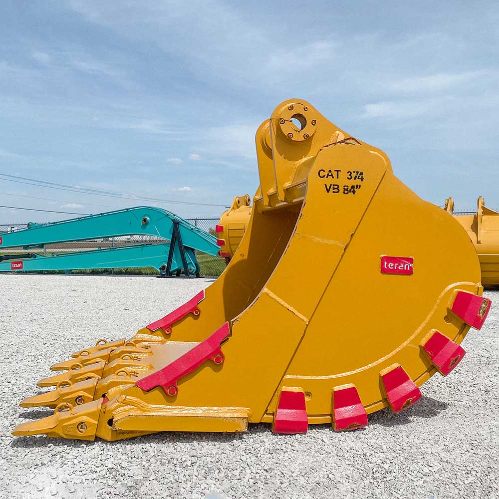 Teran Heavy Duty Excavator Bucket | Model BKT-374 HDXV | Digging Width 42" to 84" Inch | Capacity 2.08 to 3.65 Cubic Meters | For Excavators