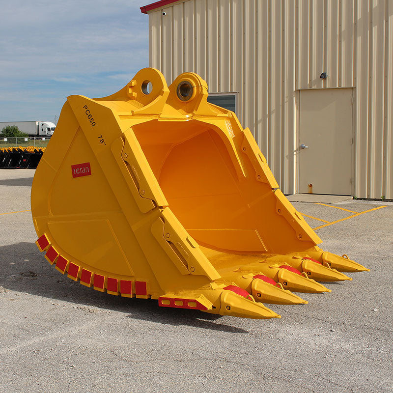 Teran Heavy Duty Rock Bucket | Model BKT-PC650 HDOM | Digging Width 78" & 84" Inch | Capacity 3.5 to 3.75 Cubic Meter | For Excavators