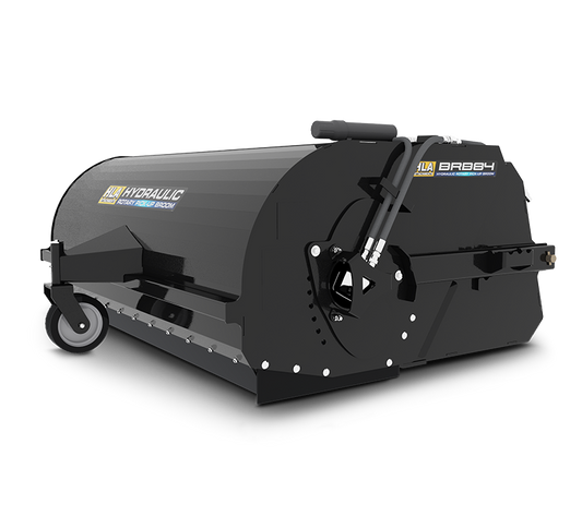 HLA Attachments Hydraulic Rotary Pick-Up Broom Less Loader Mount (Required) | Width 72", 84" & 96" Inches | For Skid Steer